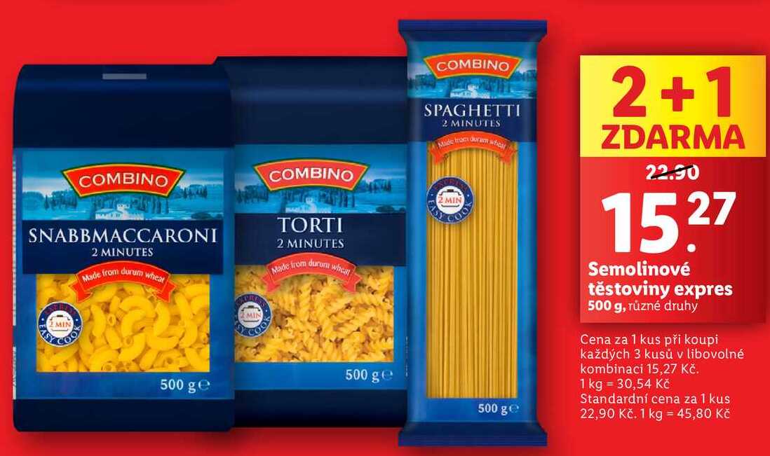 Semolinové těstoviny expres, 500 g