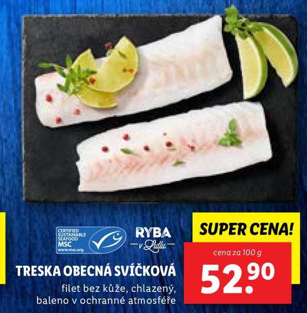 TRESKA OBECNÁ SVÍČKOVÁ, cena za 100 g