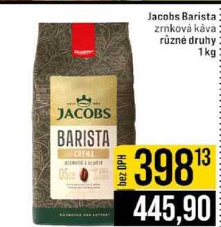 Jacobs Barista zrnková káva různé druhy 1kg 