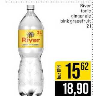 River tonic ginger ale pink grapefruit 2l