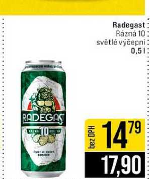Radegast Razná 10 světlé výčepní 0,5l