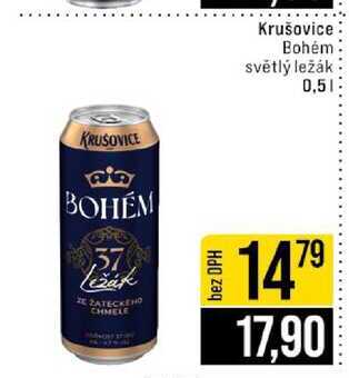 Krušovice Bohém světlý ležák 0,5l