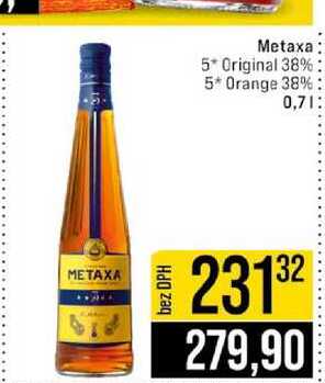 Metaxa 5* Original 38% 5* Orange 38% 0,7l