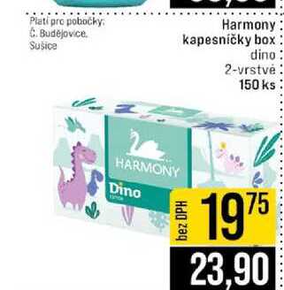 Harmony kapesničky box dino 2-vrstvé 150 ks