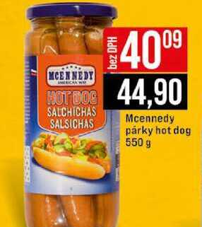 Mcennedy párky hot dog 550 g 