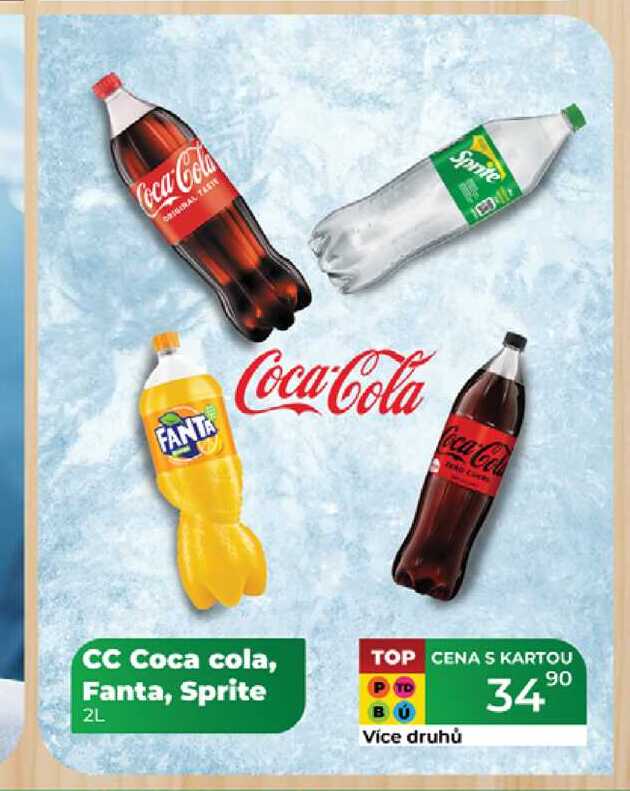 CC Coca cola, Fanta, Sprite 2L 