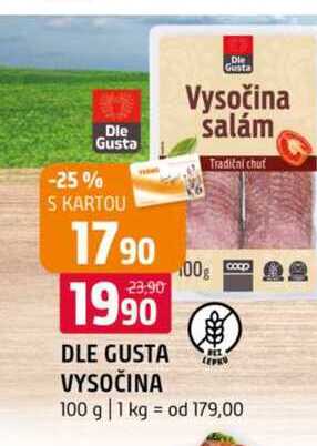 Dle Gusta Vysočina salám 100g