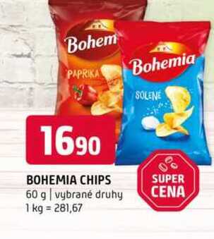 Bohemia Chips 60g, různé druhy