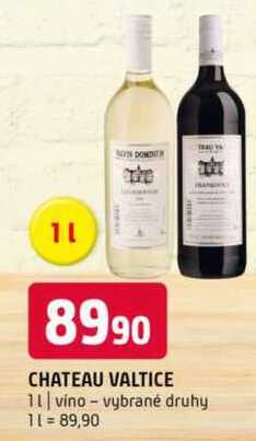 Chateau valtice 1l víno vybrané druhy