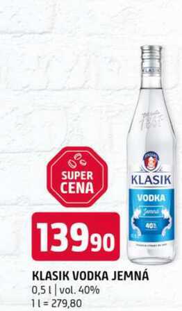 Klasik vodka jemná 0,5l vol. 40% 