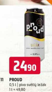 Proud světlý ležák 0,5 l