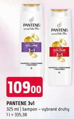 Pantene šampon 3v1 325ml, vybrané druhy