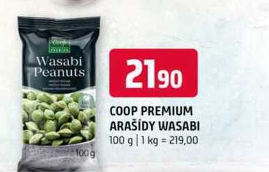 Coop premium arašídy wasabi 100g