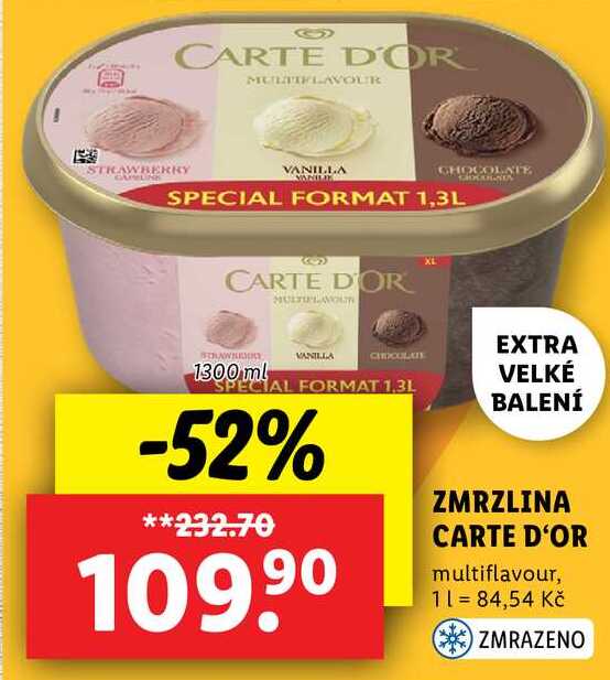 ZMRZLINA CARTE D'OR, 1300 ml