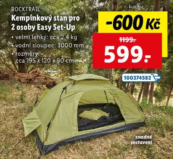 Kempinkový stan pro 2 osoby Easy Set-Up