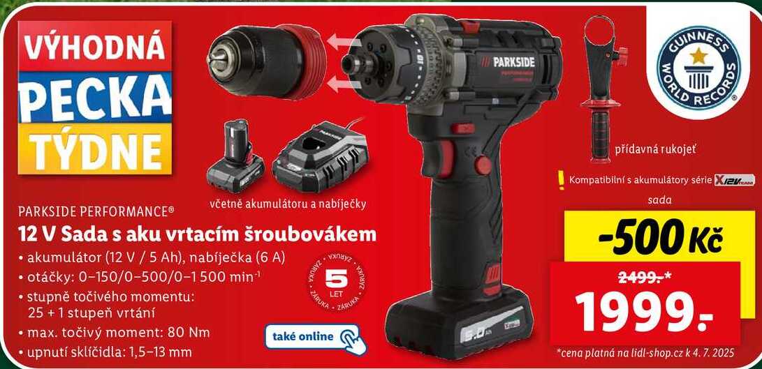 12 V Sada s aku vrtacím šroubovákem 