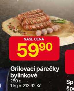 Grilovací párečky bylinkové 280 g 