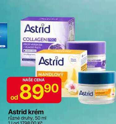 Astrid krém různé druhy, 50 ml 