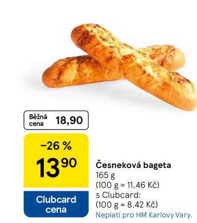 Česneková bageta, 165 g