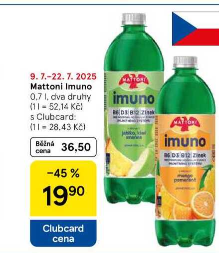 Mattoni Imuno, 0,7 1, dva druhy 