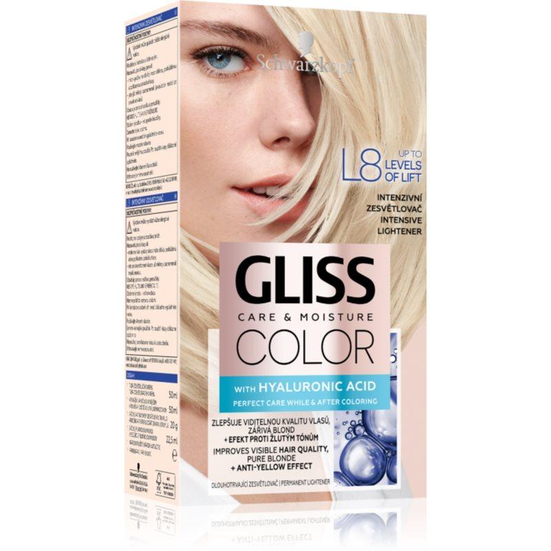 Schwarzkopf Gliss Color permanentní barva na vlasy odstín L8 Intenzivní zesvětlovač vlasů 1 ks