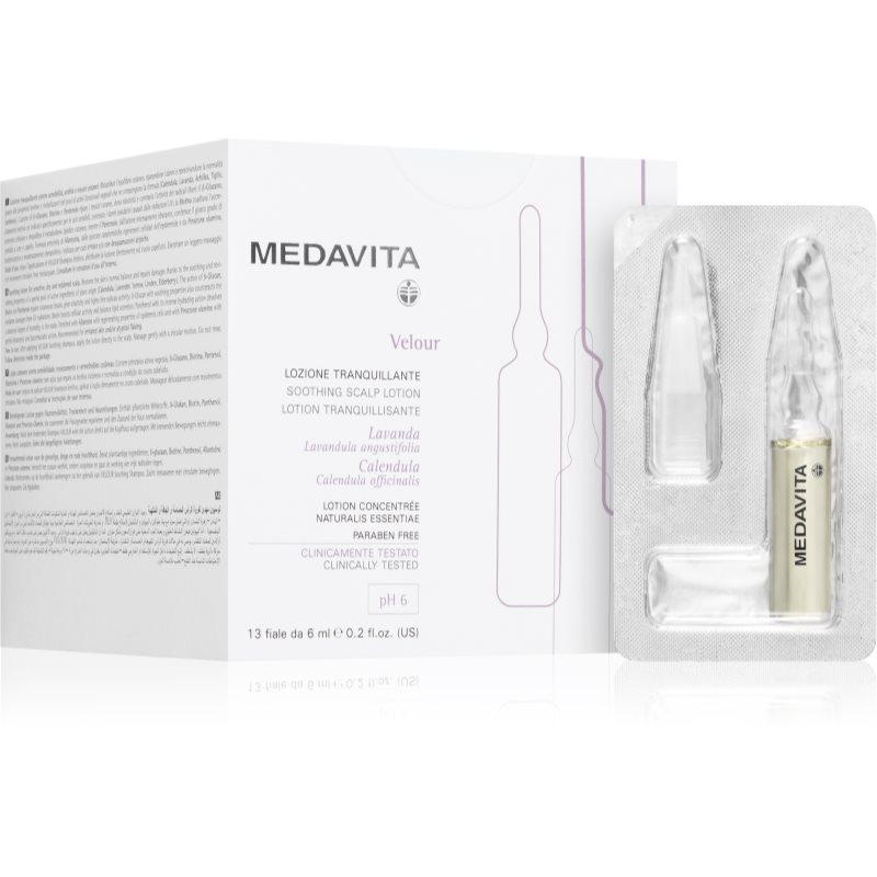 Medavita Velour Soothing Scalp Lotion intenzivní zklidňující péče na vlasy 12x6 ml