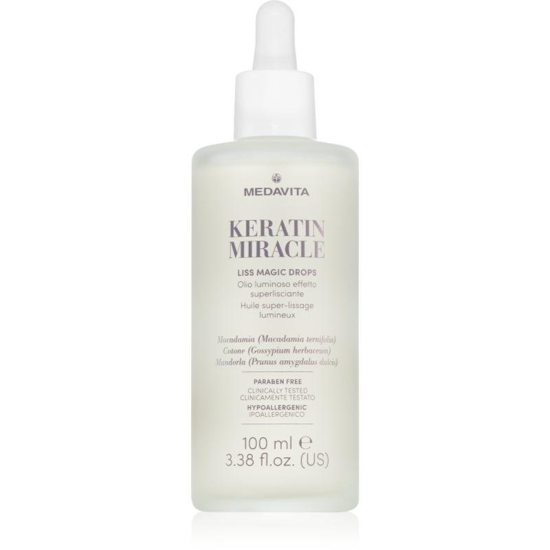 Medavita Keratin Miracle Liss Magic Drops uhlazující péče pro lesk a hebkost vlasů 100 ml