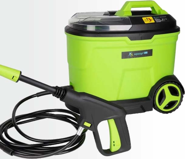 Tlakový vodní čistič / vysokotlaká myčka Aqua2go Evo - Li-Ion akumulátor 5.2Ah / nádrž 21l / 60bar / příslušenství