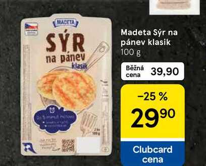Madeta Sýr na pánev klasik, 100 g 