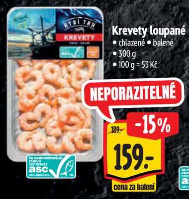 Krevety loupané, 300 g