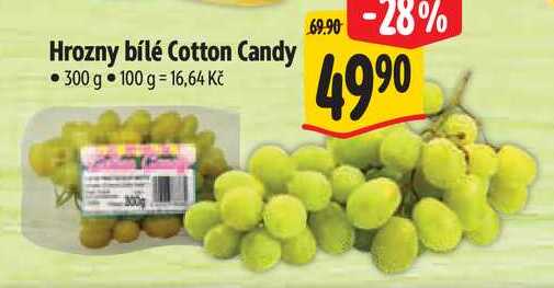 Hrozny bílé Cotton Candy, 300 g 