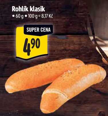 Rohlík klasik, 60 g 