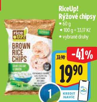 RiceUp! Rýžové chipsy, 60 g