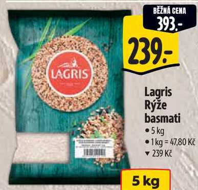 Lagris Rýže basmati, 5 kg