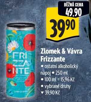 Zlomek & Vávra Frizzante, 250 ml
