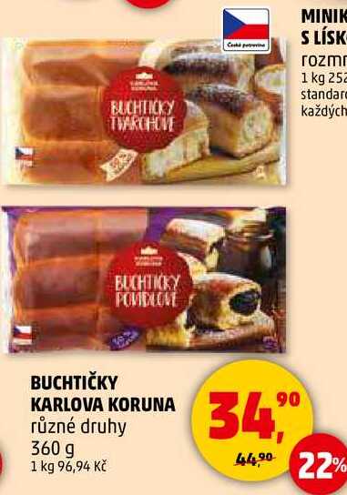 BUCHTIČKY KARLOVA KORUNA různé druhy, 360 g 