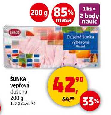 Le & Co Vepřová šunka dušená standard, 200 g
