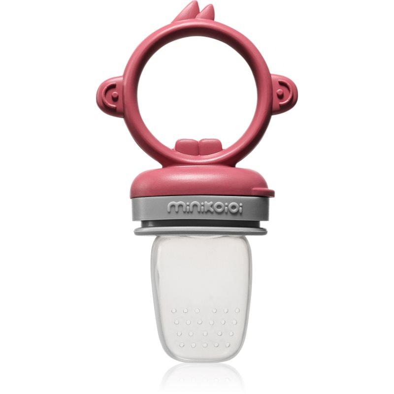 Minikoioi Feeder Teether Velvet Rose / Powder Grey krmící kousátko 1 ks