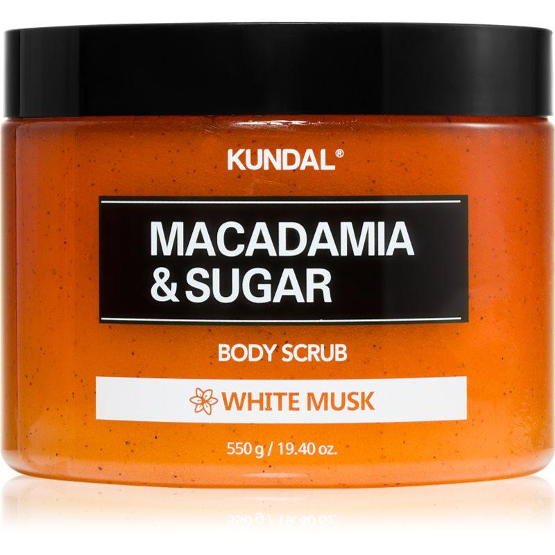 KUNDAL Macadamia & Sugar White Musk cukrový peeling s bambuckým máslem 550 g