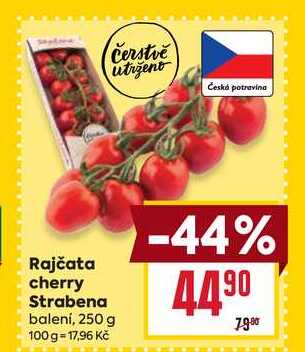 Rajčata cherry Strabena balení, 250 g 