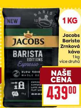 Jacobs Barista Zrnková Káva 1kg