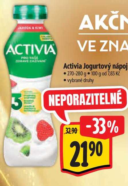  Activia Jogurtový nápoj 270-280 g 1 