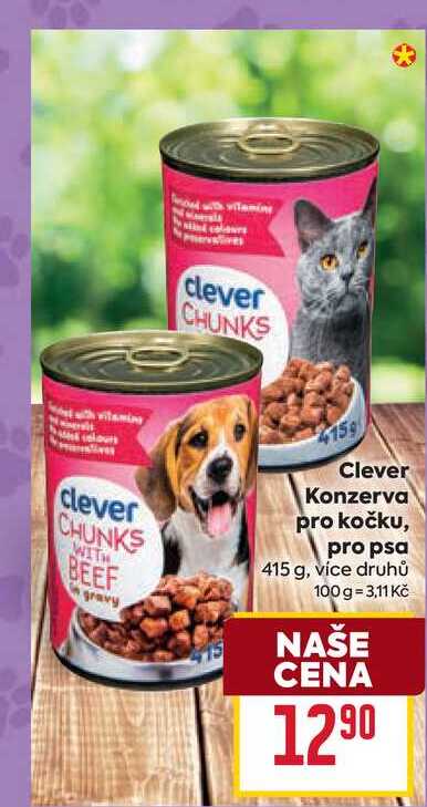 Clever Konzerva pro kočku, pro psa 415 g