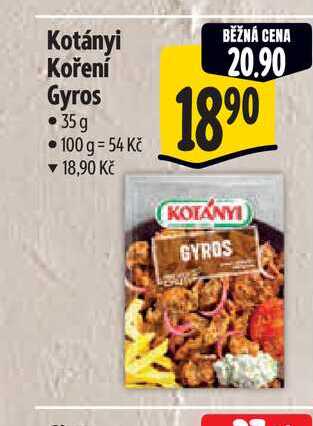 Kotányi Koření Gyros  35g  