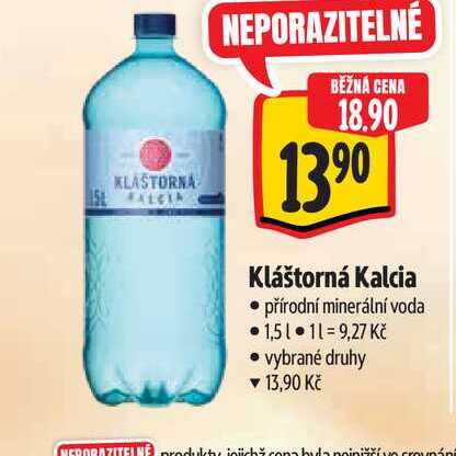   Kláštorná Kalcia  1,5 l 