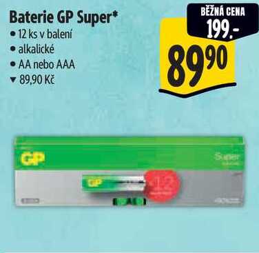 Baterie GP Super, 12 ks 
