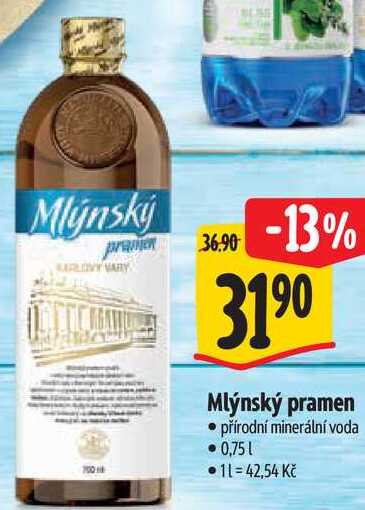 Mlýnský pramen, 0,75 l