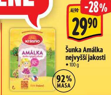 Šunka Amálka nejvyšší jakosti, 100 g 