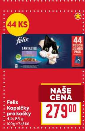 Felix Kapsičky pro kočky 44× 85 g