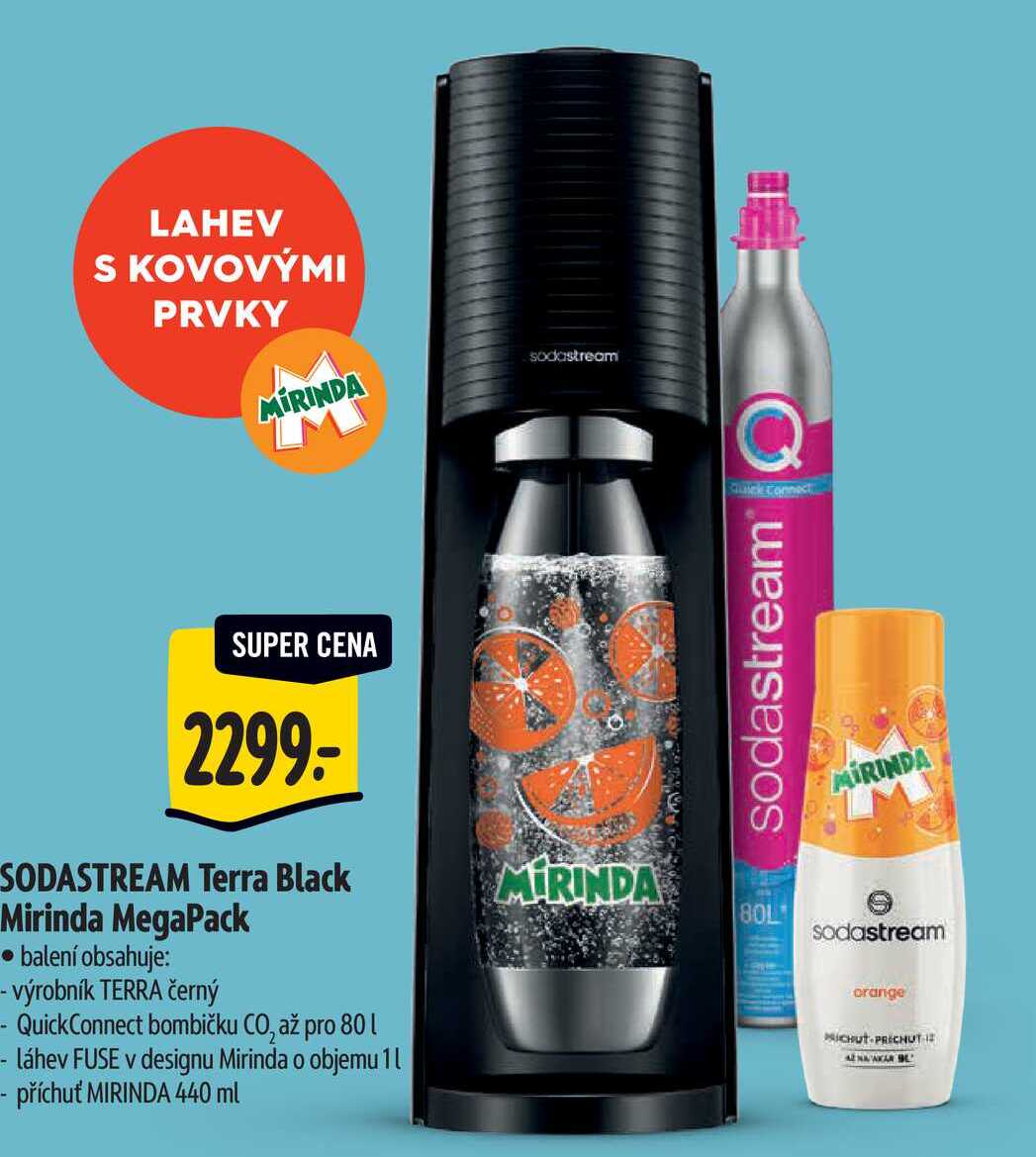 SODASTREAM Terra Black Mirinda MegaPack